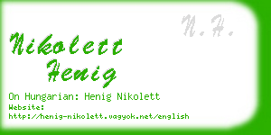 nikolett henig business card